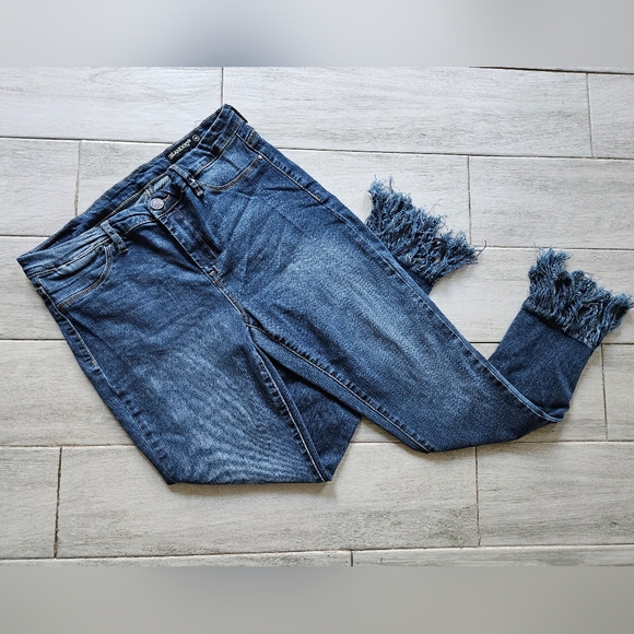 Blank NYC Denim - Blank NYC Distressed Fringe Ankle Jeans in Blue